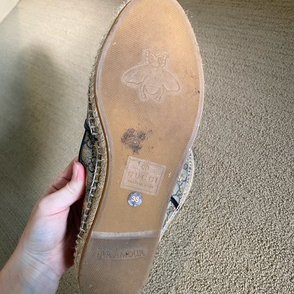 Womens Authentic Gucci canvas espadrilles size 8 - Picture 5 of 8